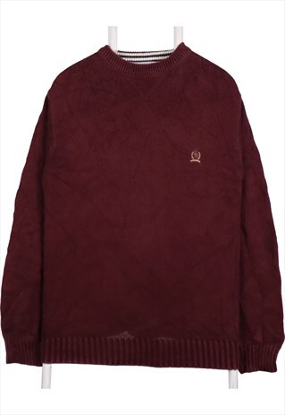 VINTAGE 90'S TOMMY HILFIGER SWEATSHIRT HEAVYWEIGHT KNITTED