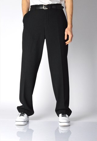 VINTAGE 90S BLACK MINIMALIST PANTS