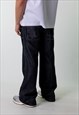 DARK GREY 90S BAGGY HIP HOP  CARGO SKATER TROUSERS PANTS