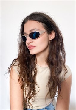Vintage 90s matrix rave sunglasses in grey