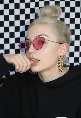 PINK TINTED Y2K SUNGLASSES