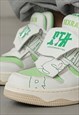CHUNKY SOLE TRAINERS RETRO PATCH SNEAKERS SKATE SHOES GREEN