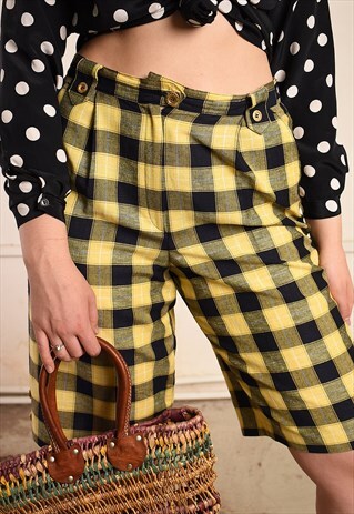 90'S RETRO PLAID FESTIVAL PARIS CHIC SHORTS