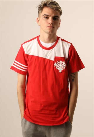 VINTAGE ADIDAS PRINTED EURO 2008 FOOTBALL T-SHIRT