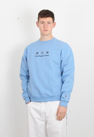 VINTAGE CHAMPION 'NORTHWOOD MOM' SWEATSHIRT BLUE