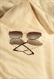 BLUE BROWN GRADIENT BUTTERFLY WIRE FRAME CAT EYE SUNGLASSES