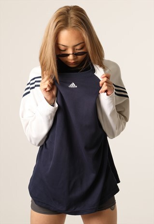 VINTAGE ADIDAS EMBROIDERED LOGO SWEATSHIRT
