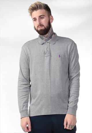 VINTAGE RALPH LAUREN LONG SLEEVED POLO TOP