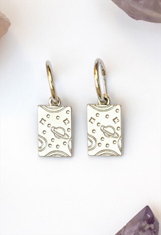 SILVER SPACE TALISAN EARRINGS