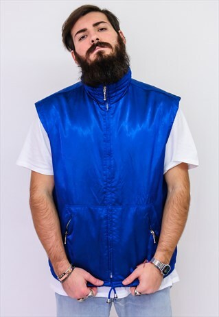 VINTAGE COLMAR GILET ELECTRIC BLUE B283
