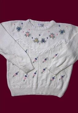 vintage knitted autumn jumper 90s cute 