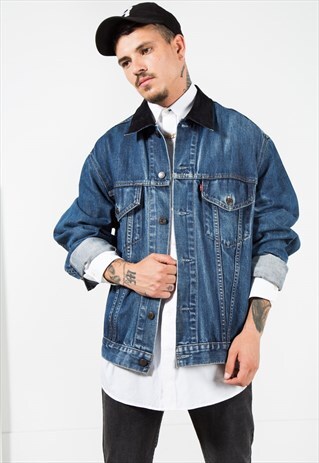 VINTAGE 80S LEVI'S CONTRAST COLLAR DENIM JACKET / 0040 / 900