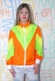 Jacket Track Top Vintage Fluro Neon Size Large