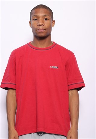 VINTAGE ADIDAS LOGO T-SHIRT RED