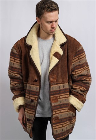 VINTAGE AZTEC SHERPA JACKET