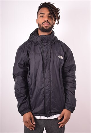 THE NORTH FACE MENS VINTAGE RAIN JACKET LARGE BLACK 90S