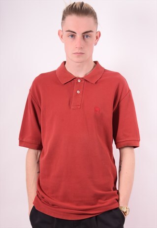 FILA MENS VINTAGE POLO SHIRT XXL MAROON 90S