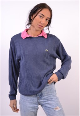 Vintage Lacoste Jumper Sweater Blue