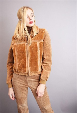 90'S GOES 70'S FAUX FUR & REAL SUEDE COMBINED JACKET