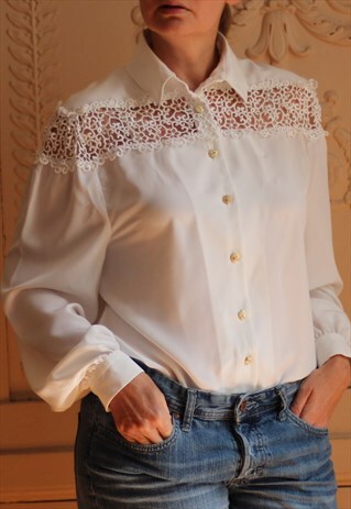 WHITE SHIRT WITH HEMSTITCH