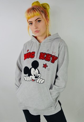 VINTAGE DISNEY MICKEY MOUSE FLEECE HOODIE