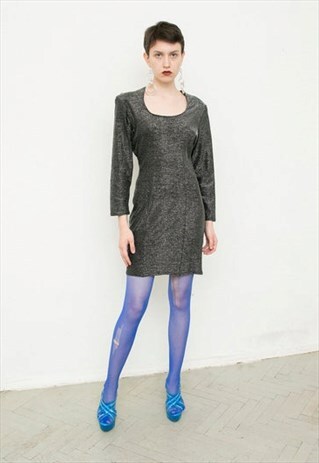 VINTAGE MINI DRESS STRETCHY SHORT GOTHIC NEW YEARS PARTY