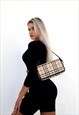 Authentic Vintage 2000s Burberry Baguette Clutch.