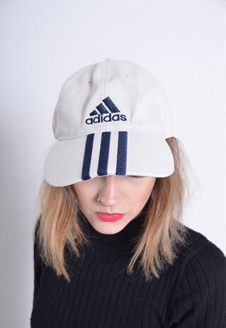 VINTAGE ADIDAS BASEBALL CAP HAT WHITE