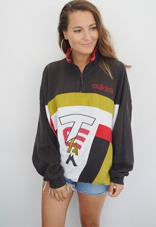 RARE 70'S ADIDAS TEAM 1/4 ZIP VINTAGE SWEATSHIRT