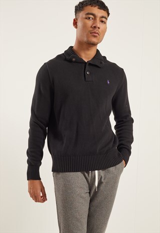 VINTAGE RALPH LAUREN 1/4 BUTTON-UP JUMPER