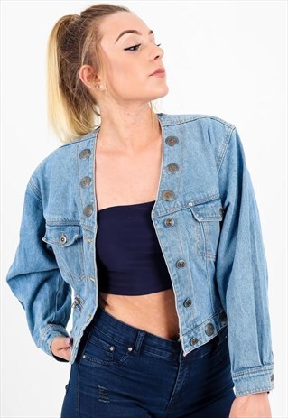 VINTAGE CROPPED DENIM JACKET J1218