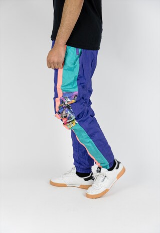 VINTAGE 80S PATTERNED SHELL PANTS