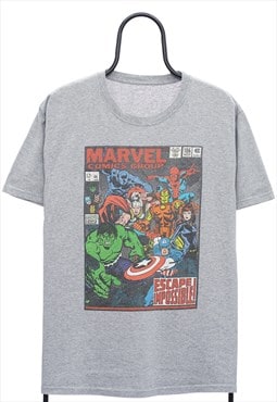 Retro Marvel Graphic Grey TShirt Womens