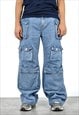 Vintage Rap Multipocket Crazy Denim Pants Jeans