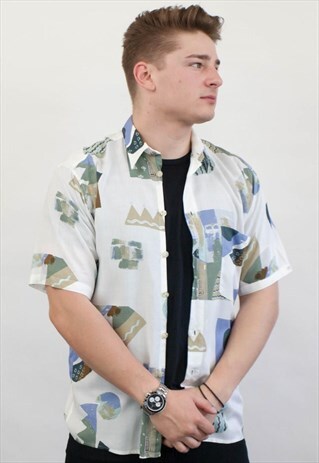 VINTAGE ABSTRACT PATTERN SHIRT