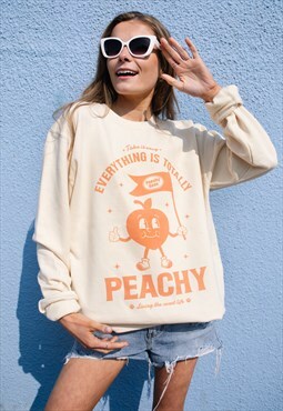 Everything Is Peachy Women's Graphic Sweatshirt