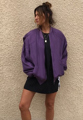 CLASSIC VINTAGE UNISEX SILK BOMBER JACKET