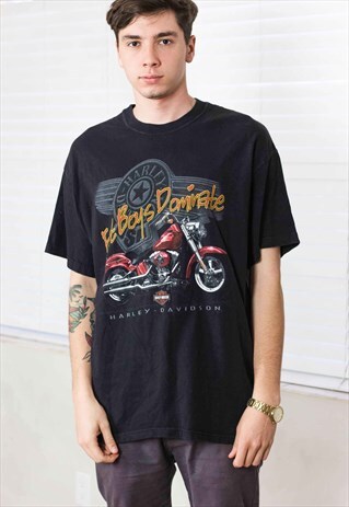 VINTAGE HARLEY DAVIDSON T-SHIRT LOGO 90S XL 9.4