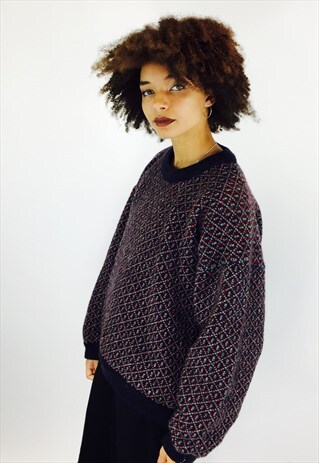 VINTAGE WOOL PATTERN JUMPER