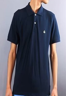 vintage DEADSTOCK  brooks brother BLUE  polo