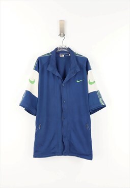 Nike 90's Short Sleeve Shirt in Blue - XL