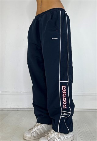 Vintage 90s Reebok Joggers Baggy Tracksuit Bottoms Y2k