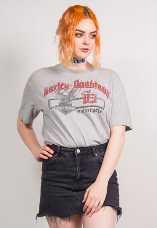 HARLEY-DAVIDSON HOLLYWOOD VINTAGE 90'S GREY T-SHIRT