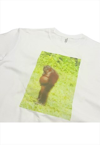 MONKEY ORANGUTANG THINKING T-SHIRT FUNNY MONKEY MEME PRINT
