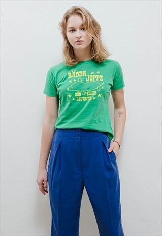 VINTAGE 80S PLEATED BLUE STRAIGHT LEG TROUSERS WITH POCKETS