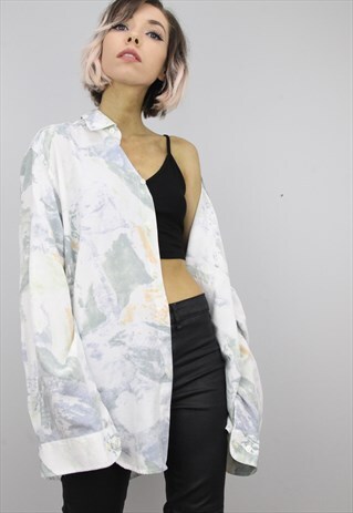 VINTAGE 80S/90S OVERSIZED PATTERNED SHIRT