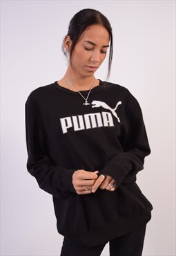 Vintage Puma Sweatshirt Jumper Black