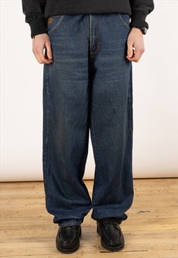 Vintage IMPQA Baggy Jeans Men's Dark Blue
