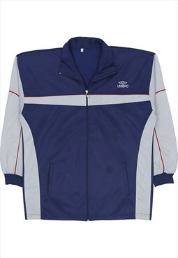 Umbro 90's Spellout Zip Up Windbreaker Large Beige Cream