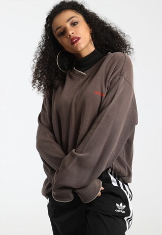 90S ADIDAS EMBROIDERED SPELL OUT SWEATSHIRT